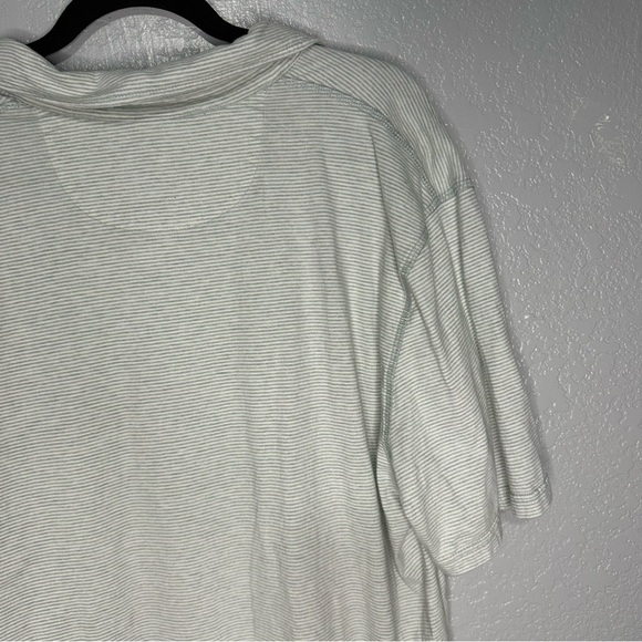 Rails Sebastian Blue Stripe‎ Polo Seafoam Short Sleeve Cotton Summer - Picture 7 of 10